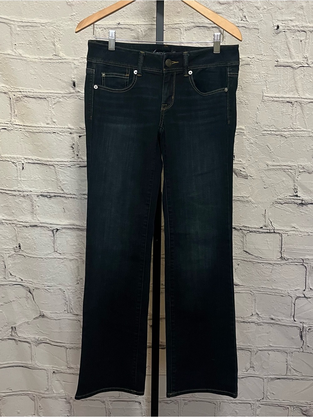 American Eagle Slim Boot Dark Blue Super Stretch Bootcut Jeans